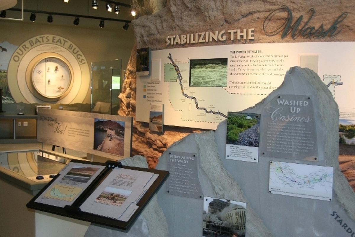 A nova Galeria de Exposições do Nature Center no Wetlands Park oferece exposições educacionais.